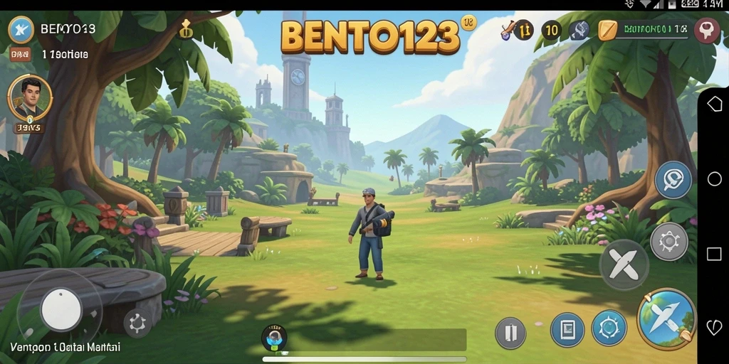 Tampilan gameplay BENTO123 yang ceria dan menghibur.