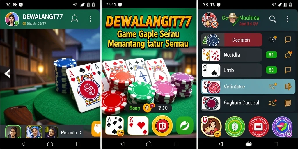 Tampilan gameplay Gaple yang seru dan interaktif.