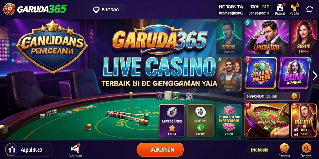 Tampilan menarik GARUDA365 saat bermain Live Casino dengan dealer langsung.