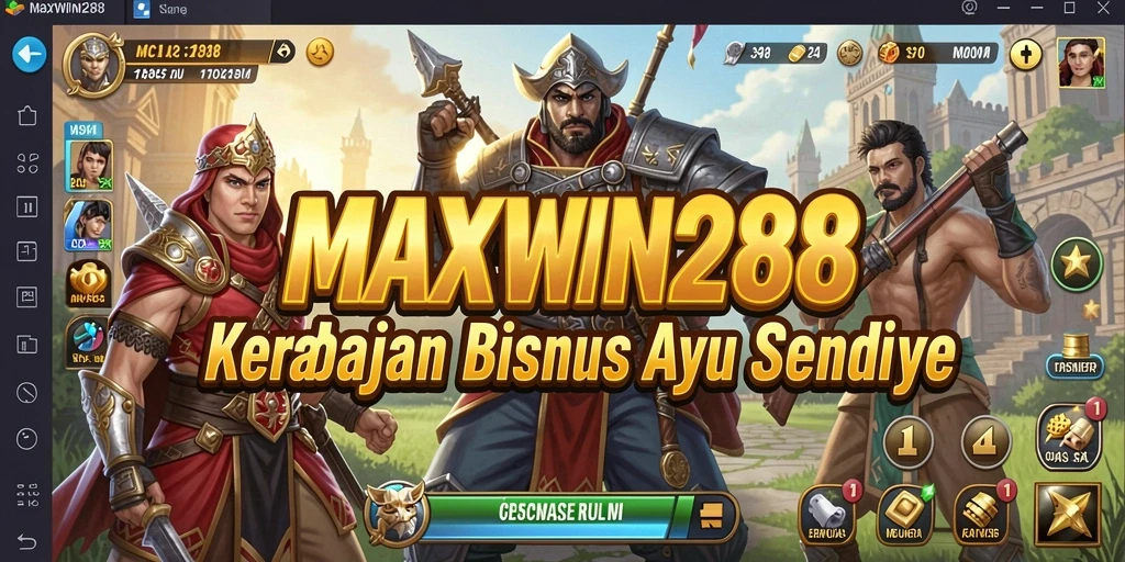 Screenshot MAXWIN288 menampilkan gameplay seru membangun bisnis.