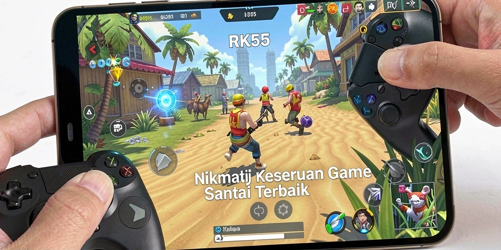 Tangkapan layar gameplay RK55 menunjukkan aksi seru dalam permainan Casual.