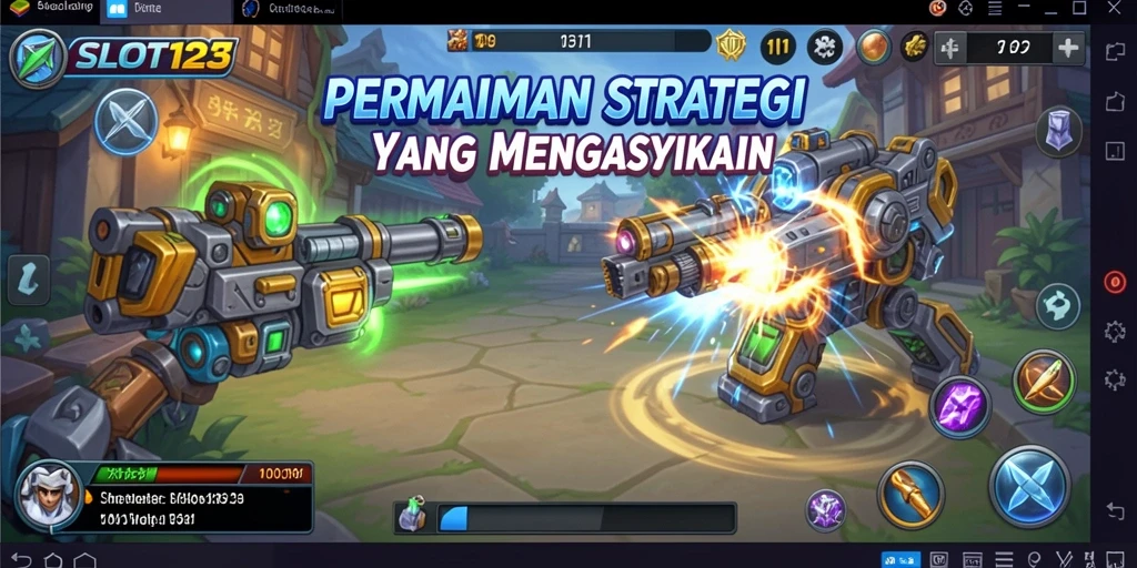 Tangkapan layar utama SLOT123 menampilkan gameplay strategi yang mendebarkan.