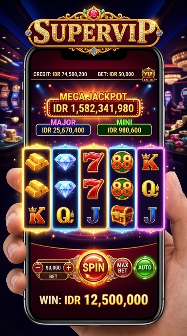 Tampilan antarmuka pengguna 'supervip' yang intuitif.